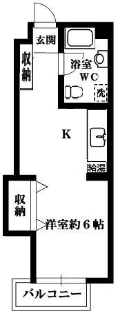 第2原嶋ビル(ワンルーム/4階)の間取り写真