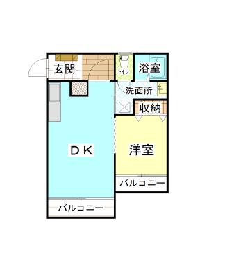 ロイヤルドミール(1LDK/1階)の間取り写真