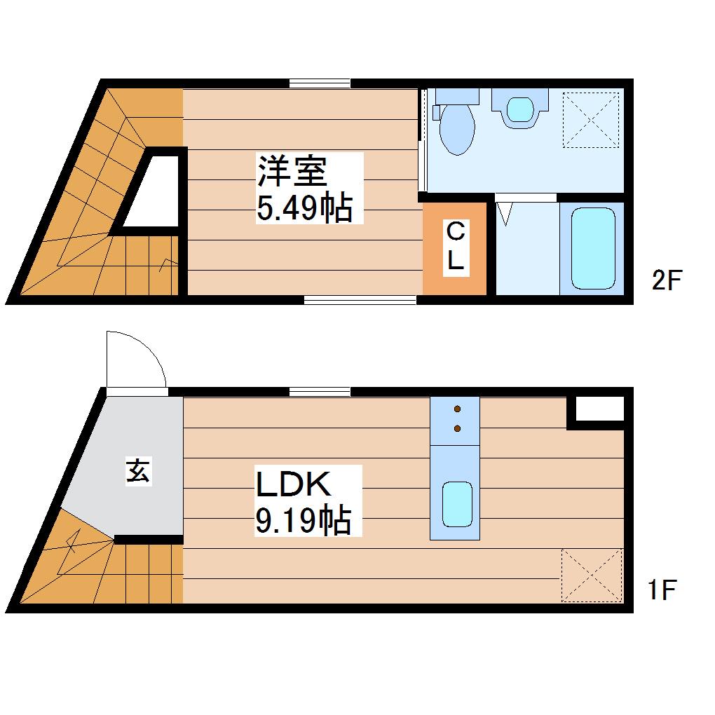 VICOLO(1LDK/1階)の間取り写真