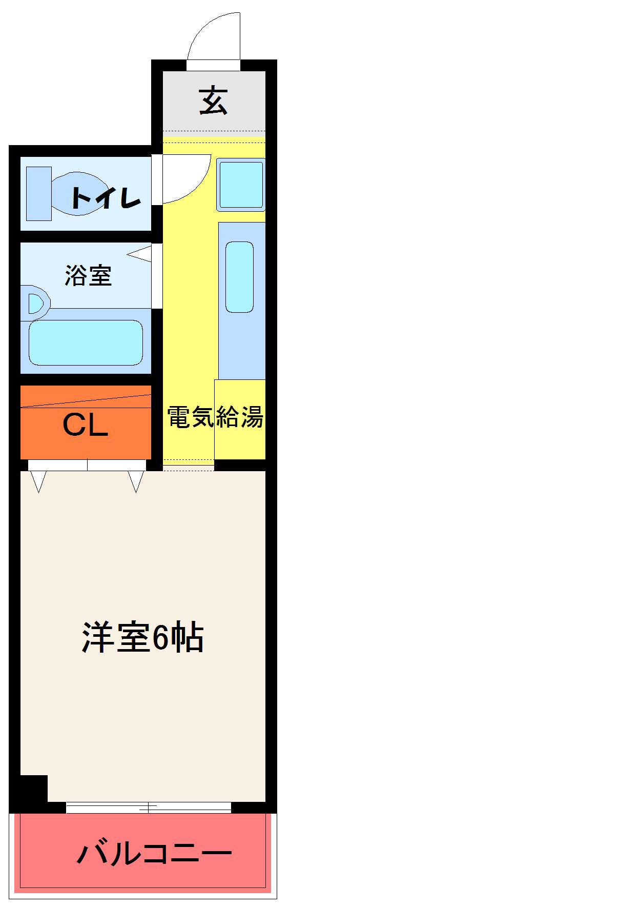 マンションロア(1K/2階)の間取り写真