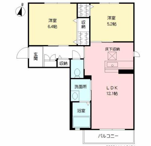 フェアリーII(2LDK/1階)の間取り写真