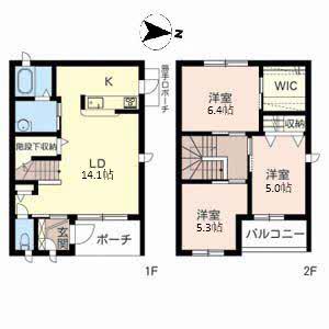 PRIME・HILLS(3LDK/1階)の間取り写真