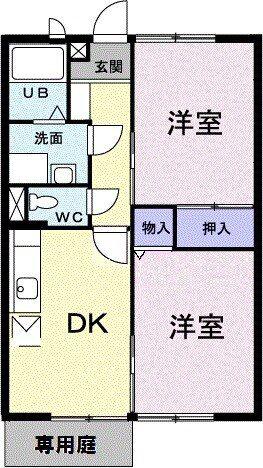 サニ-コート(2DK/1階)の間取り写真