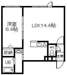  CIGAL TAKASAGO(1LDK/2階)の間取り写真