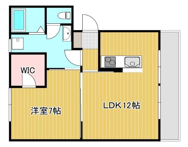 マンション司(1LDK/3階)の間取り写真