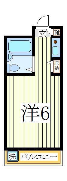 ジュネパレス柏第46(ワンルーム/3階)の間取り写真
