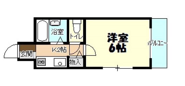 メルカード弐番館(1K/3階)の間取り写真