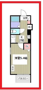 アウル堀切(1K/1階)の間取り写真