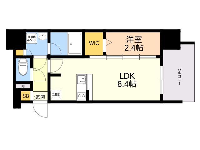 グランフォーレ博多ウォーターフロント(1LDK/2階)の間取り写真