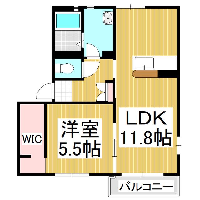 フォーレスアーサー A(1LDK/2階)の間取り写真