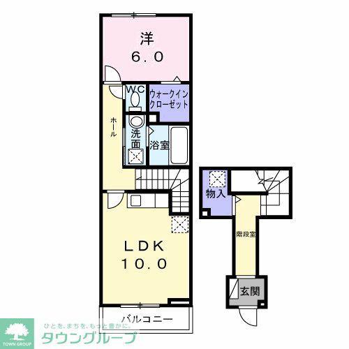 パーチェ(1LDK/2階)の間取り写真