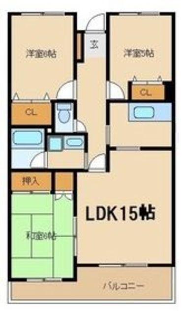 アーガスヒルズ60(3LDK/2階)の間取り写真