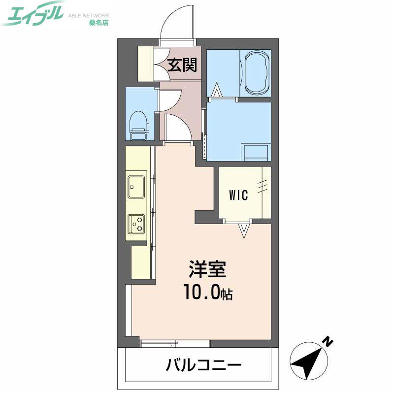 グランエクラージュ(ワンルーム/3階)の間取り写真