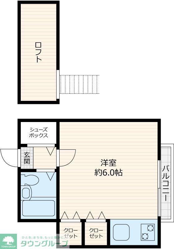 ペアパレス志木A(ワンルーム/1階)の間取り写真