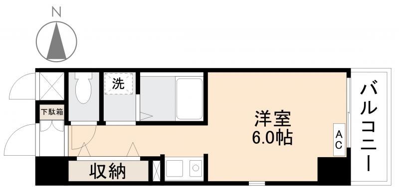 REXIS塩上(ワンルーム/4階)の間取り写真