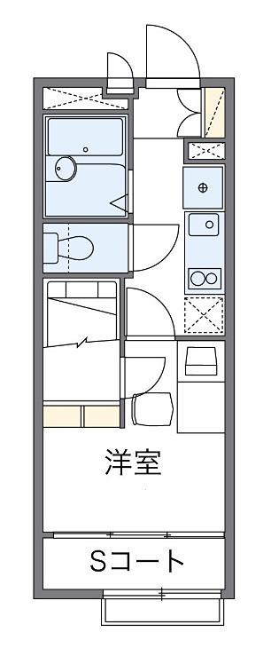 アネックス(1K/1階)の間取り写真