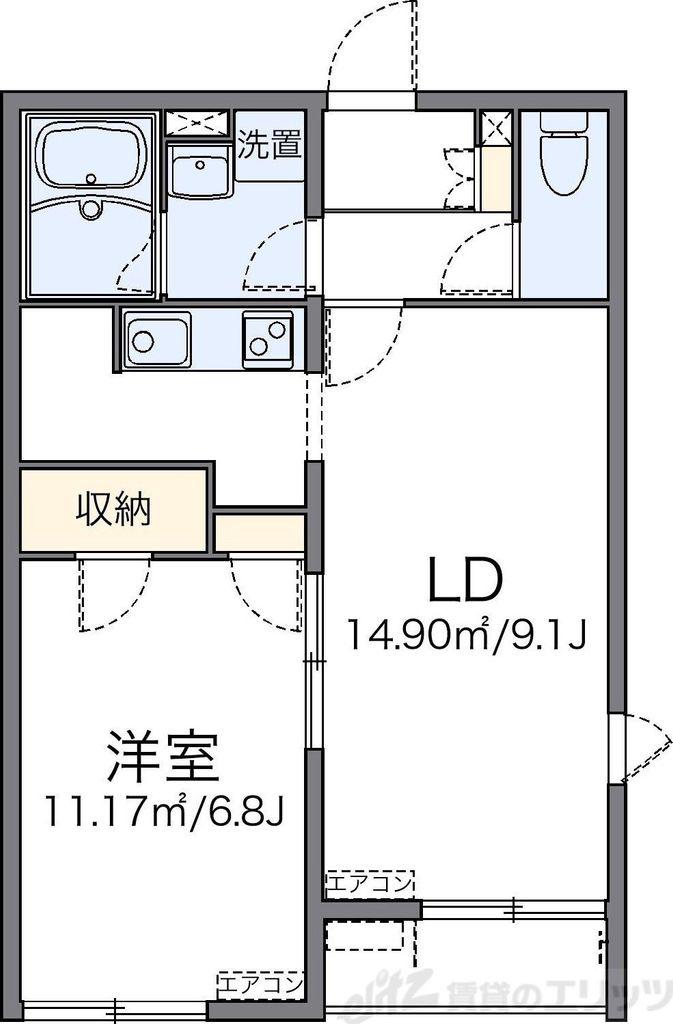 レオネクストシャルマンドミール(1LDK/2階)の間取り写真