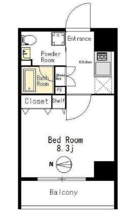 フュージョナル秋葉原(1K/7階)の間取り写真