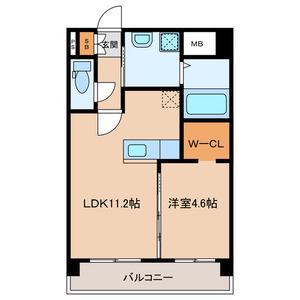 WISTERIA SUITE(1LDK/10階)の間取り写真