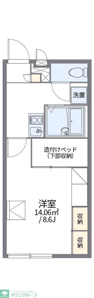レオパレスシルワ(1K/1階)の間取り写真