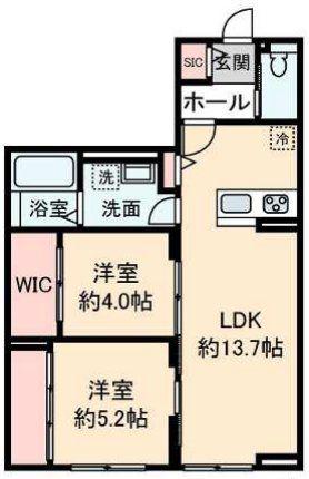 ハイムメゾン新狭山A(2LDK/1階)の間取り写真