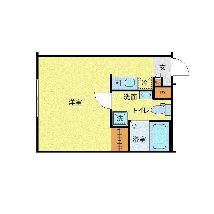 RSC綾瀬(ワンルーム/2階)の間取り写真