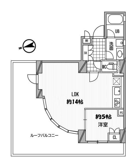 パシフィックコート中延(1LDK/3階)の間取り写真