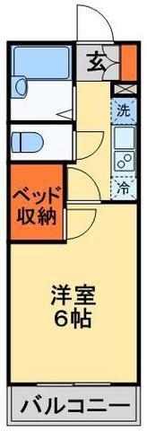 レオパレスHIRO(1K/2階)の間取り写真