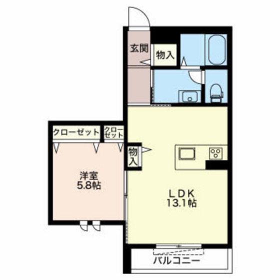 クレールカルチェVII(1LDK/3階)の間取り写真
