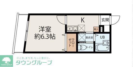 アヴァンセ西遊(1K/3階)の間取り写真
