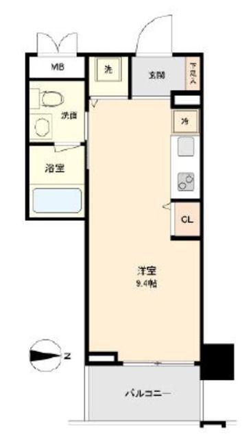 プライマル板橋本町(ワンルーム/5階)の間取り写真