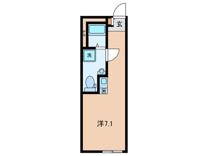 リバーサイドレジデンス(ワンルーム/3階)の間取り写真