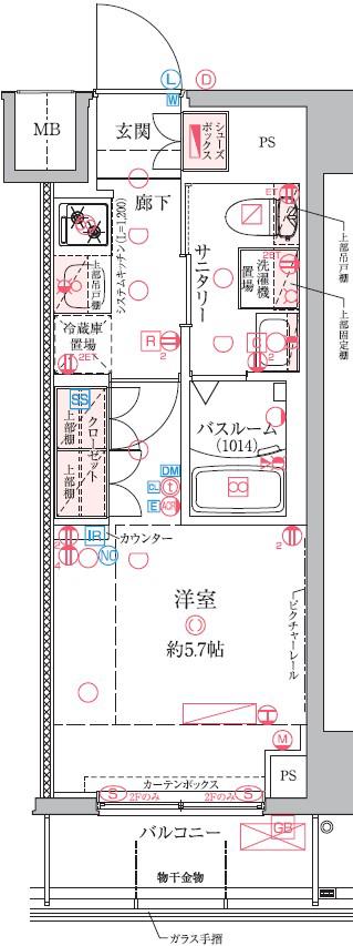 クレヴィスタ横浜関内(1K/8階)の間取り写真