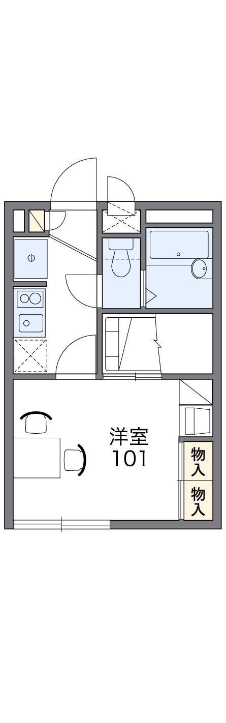 VAGENGATAN(1K/1階)の間取り写真