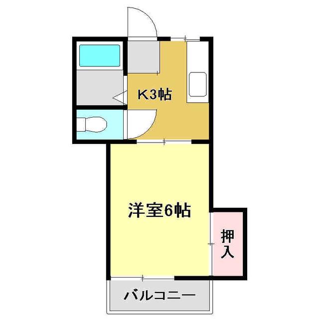 プレステージ仲田(2K/2階)の間取り写真