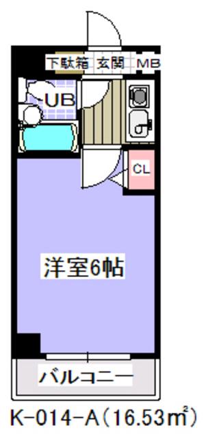 シャトレー舞浜(1K/4階)の間取り写真