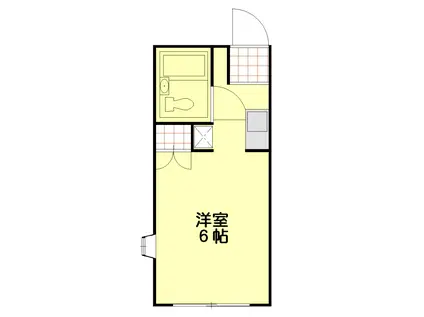 ソフィア青木葉II(1K/1階)の間取り写真