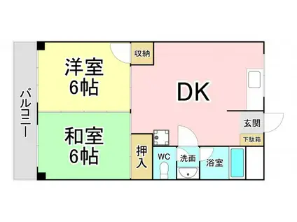 安永第一ビル(2DK/3階)の間取り写真