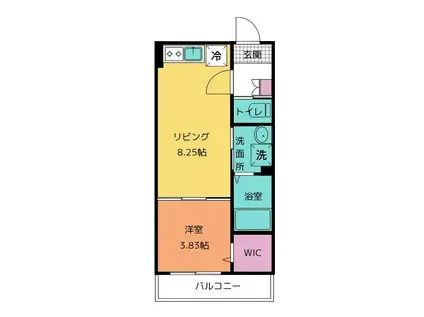 LIOII(1LDK/1階)の間取り写真
