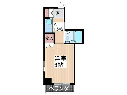 柴崎舟入ビル(1K/4階)の間取り写真