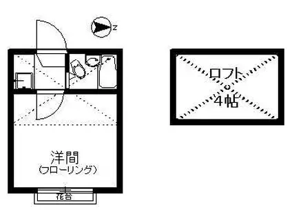 プラザ・ドゥ・チェリオ(1K/2階)の間取り写真