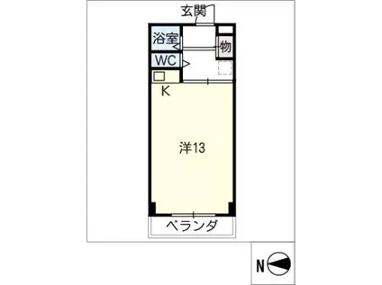 アルファビル栄(ワンルーム/3階)の間取り写真