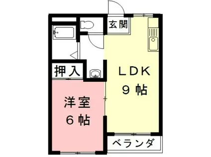ロイヤルハイツコジマ(1LDK/2階)の間取り写真