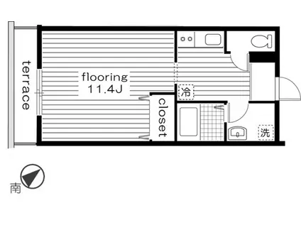 グランフェニックスST(1K/2階)の間取り写真