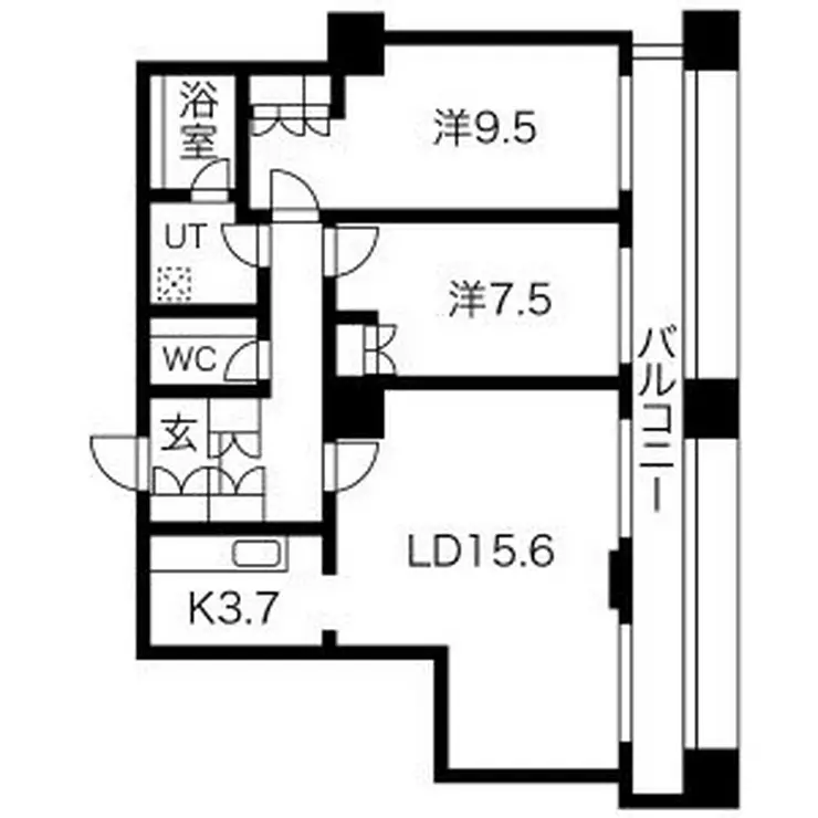 グランパークハイツ 23階階 間取り