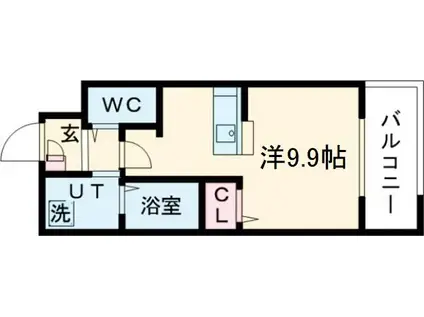 ALMO CASA三国ケ丘(ワンルーム/4階)の間取り写真