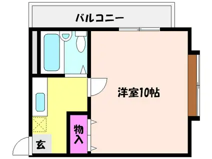 エイトパレス御影(1K/3階)の間取り写真