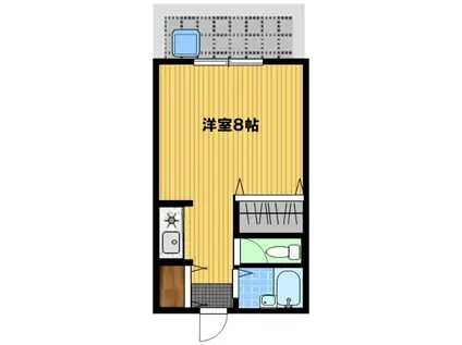 ガーデンハウス白百合(ワンルーム/2階)の間取り写真