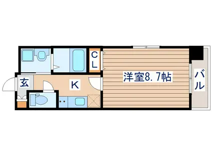 エルスタンザ仙台駅東(1K/4階)の間取り写真