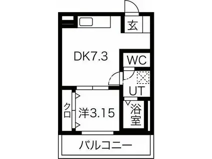 FSTYLE八尾・太田5丁目(1DK/1階)の間取り写真